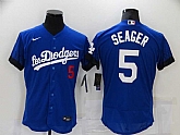 Dodgers 5 Corey Seager Royal 2021 City Connect Flexbase Jersey,baseball caps,new era cap wholesale,wholesale hats